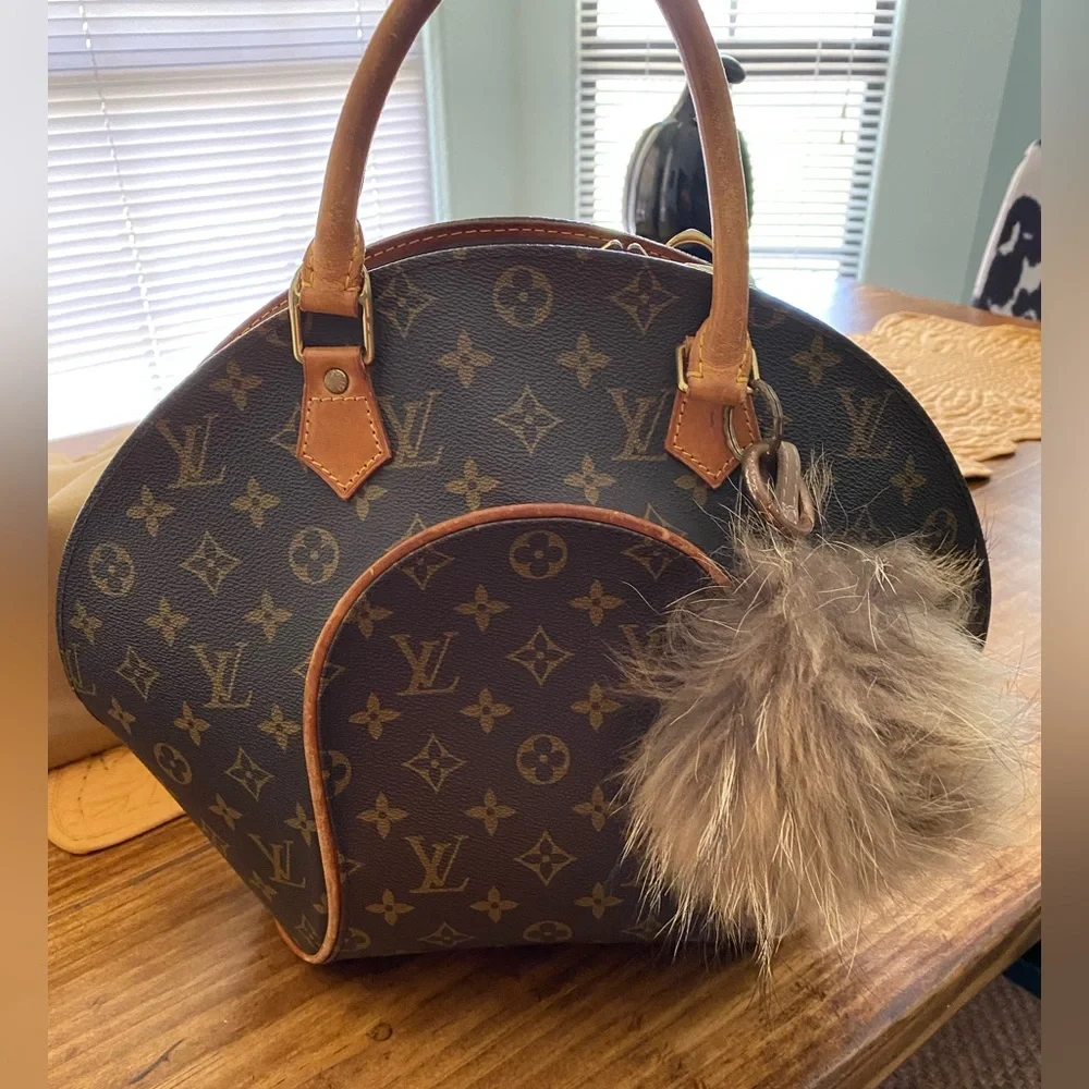 Authentic Louis Vuitton Ellipse MM handbag brown Monogram - Picture 1 of 15